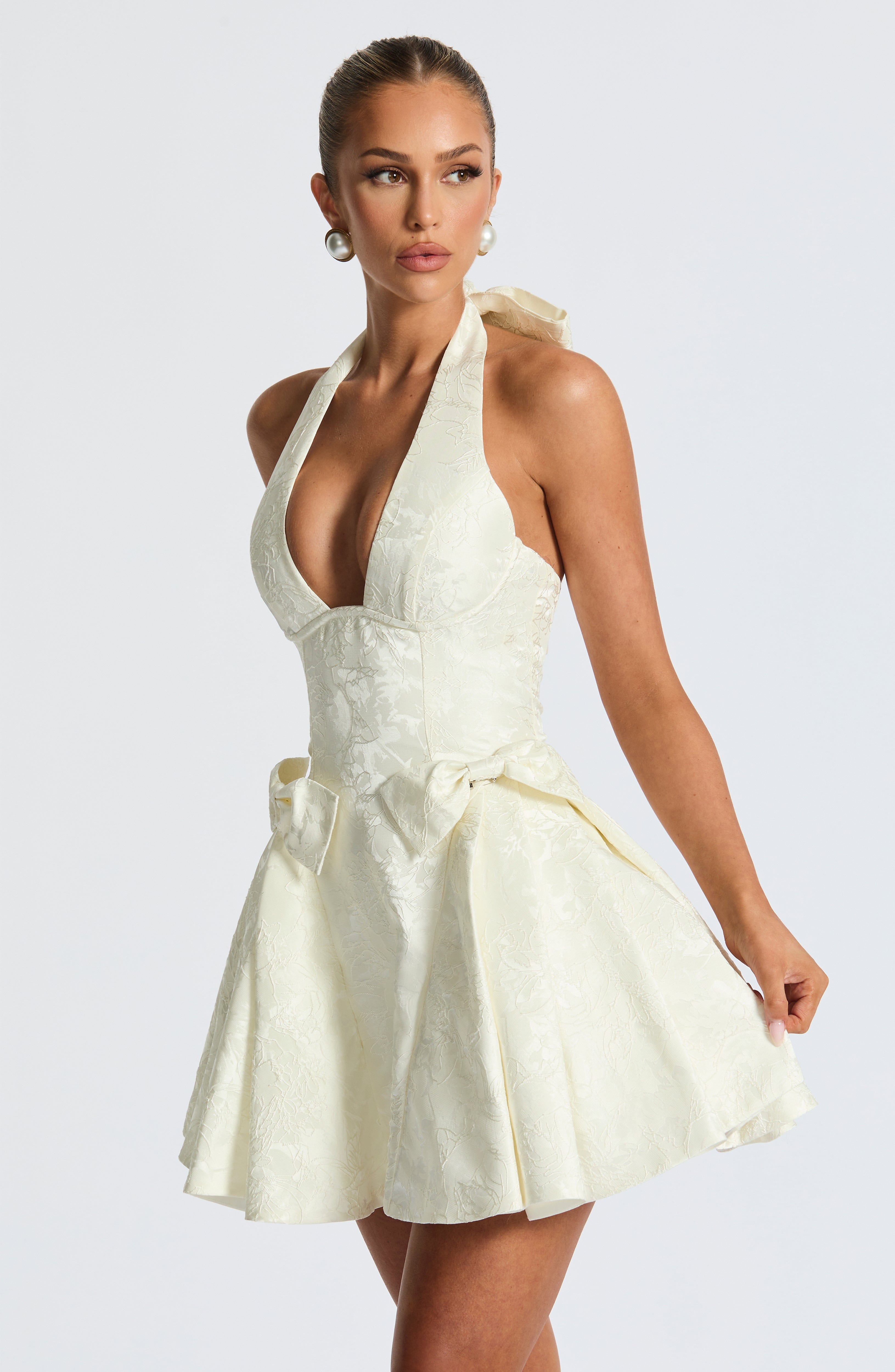 Flourenne Jocelle Mini Dress in Ivory