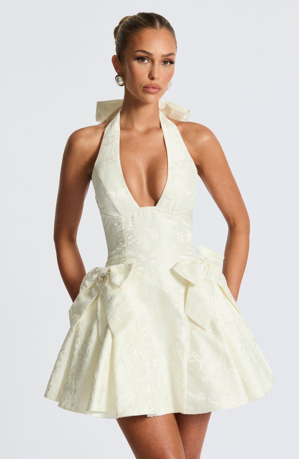 Flourenne Jocelle Mini Dress in Ivory