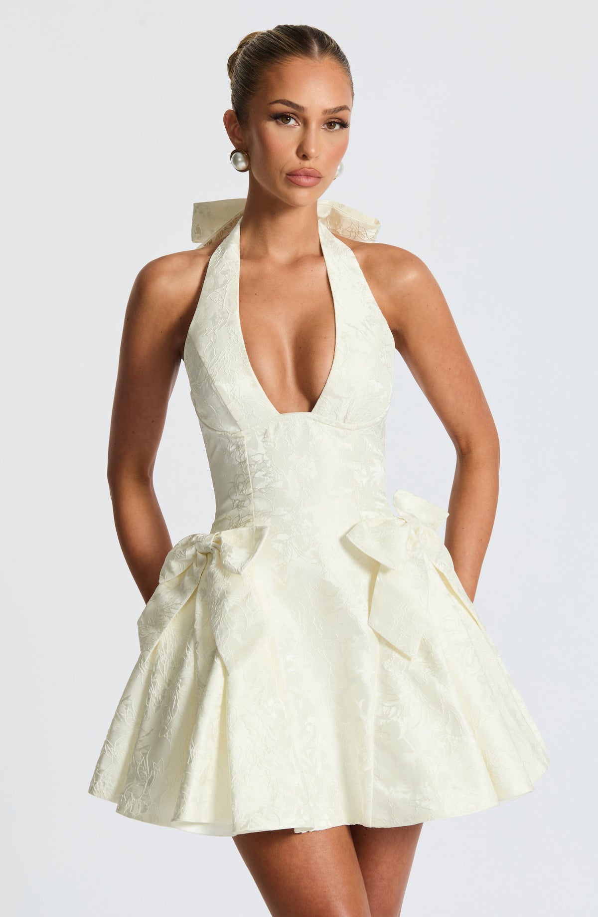 Flourenne Jocelle Mini Dress in Ivory