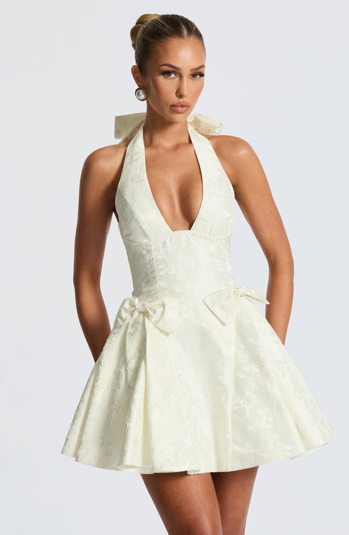 Flourenne Jocelle Mini Dress in Ivory