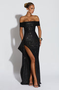 Flourenne Jocelyn Maxi Dress in Black Sparkle