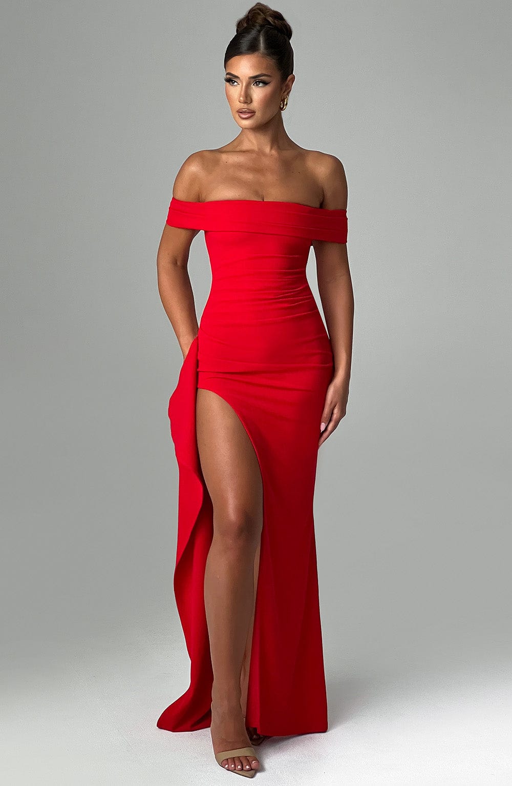 Flourenne Jocelyn Maxi Dress in Red