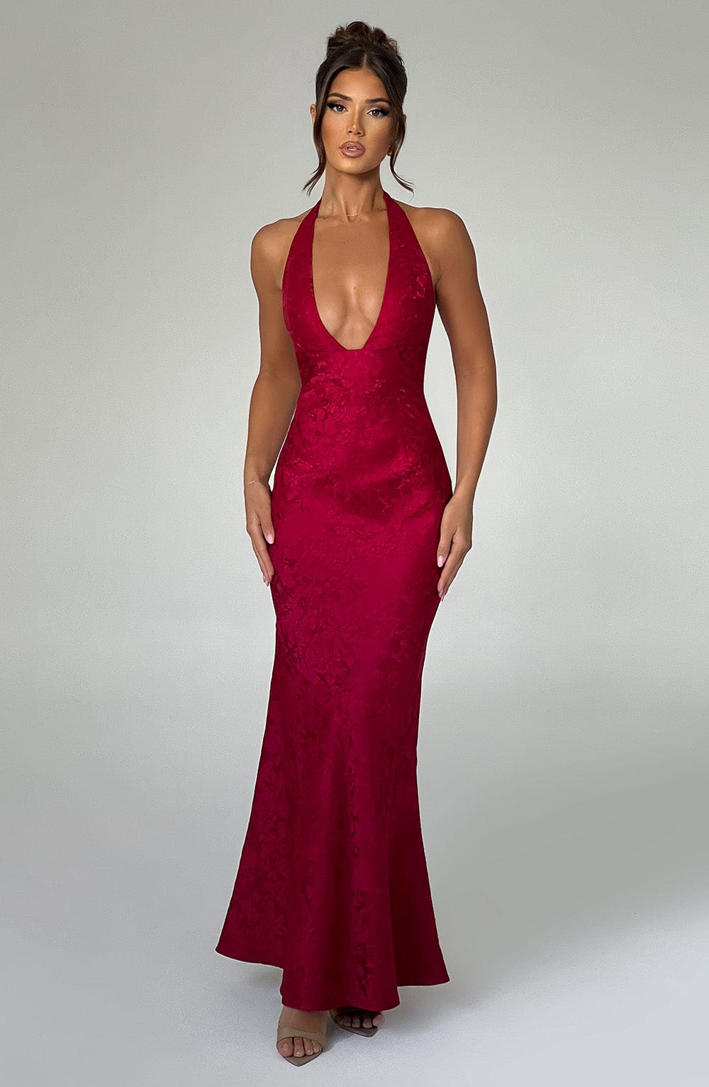 Flourenne Josefina Maxi Dress in Red