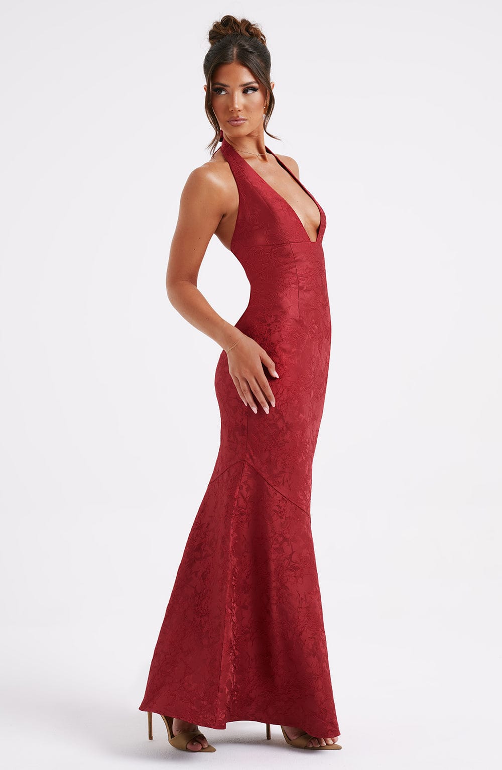 Flourenne Josefina Maxi Dress in Red