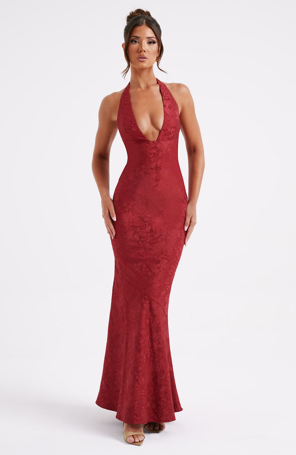 Flourenne Josefina Maxi Dress in Red