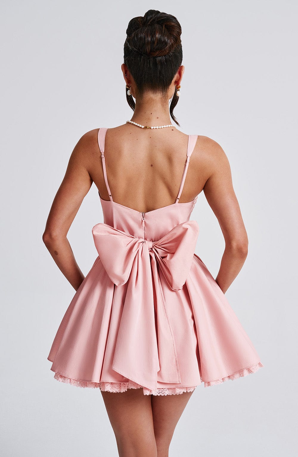 Flourenne Josette Mini Dress in Blush