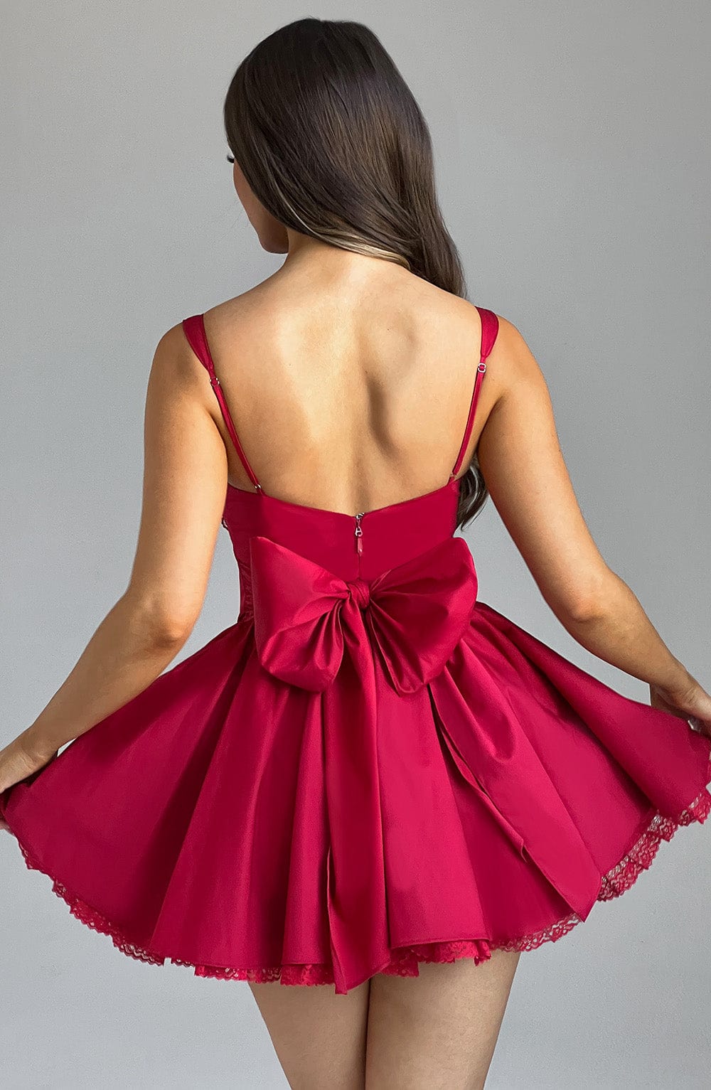 Flourenne Josette Mini Dress in Red