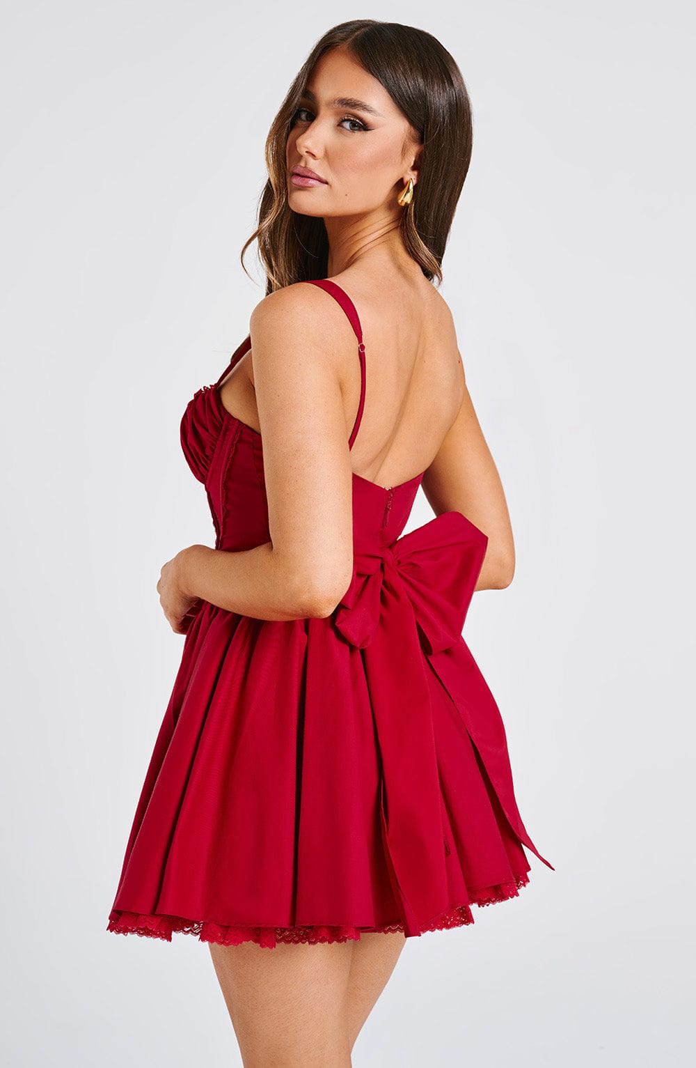 Flourenne Josette Mini Dress in Red