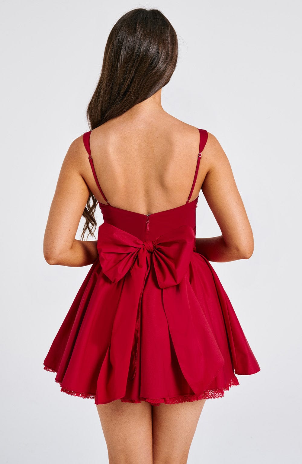 Flourenne Josette Mini Dress in Red