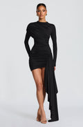 Flourenne Jovina Mini Dress in Black