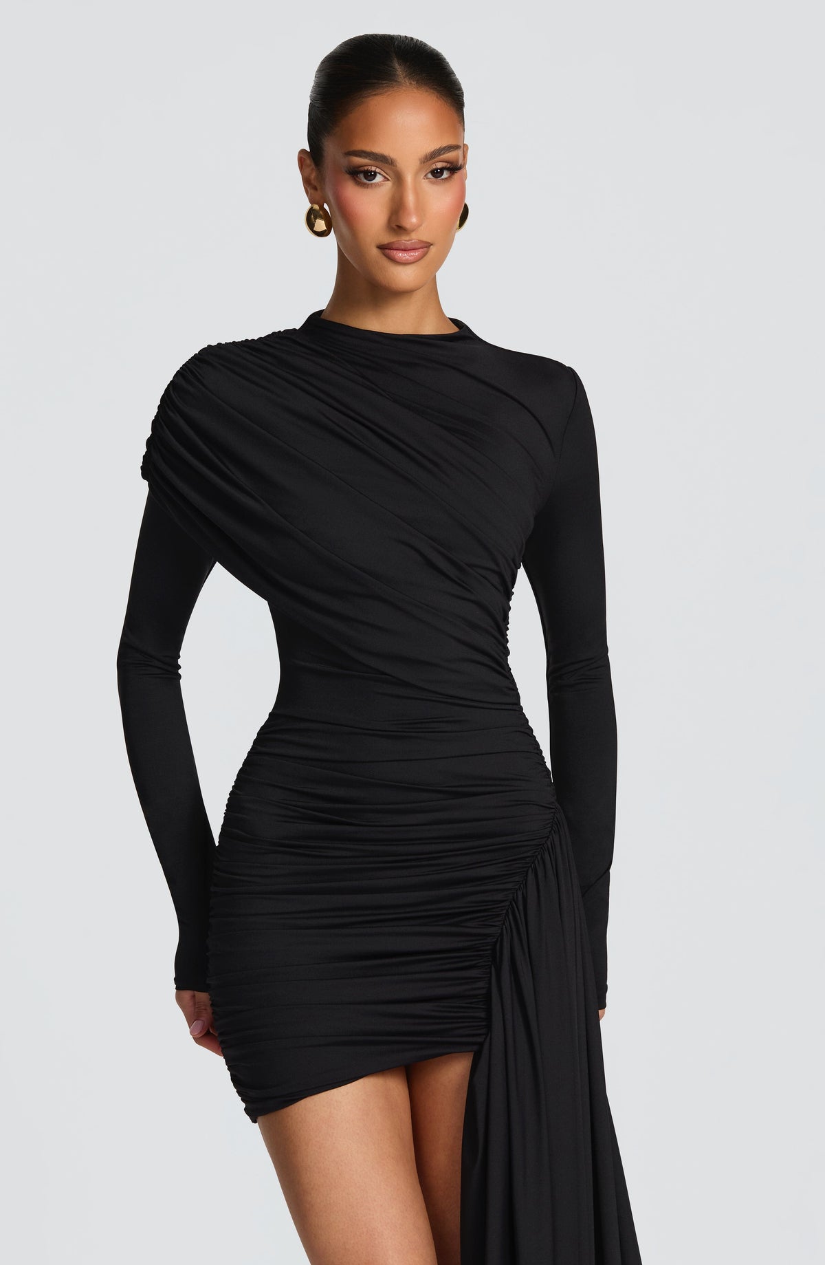 Flourenne Jovina Mini Dress in Black