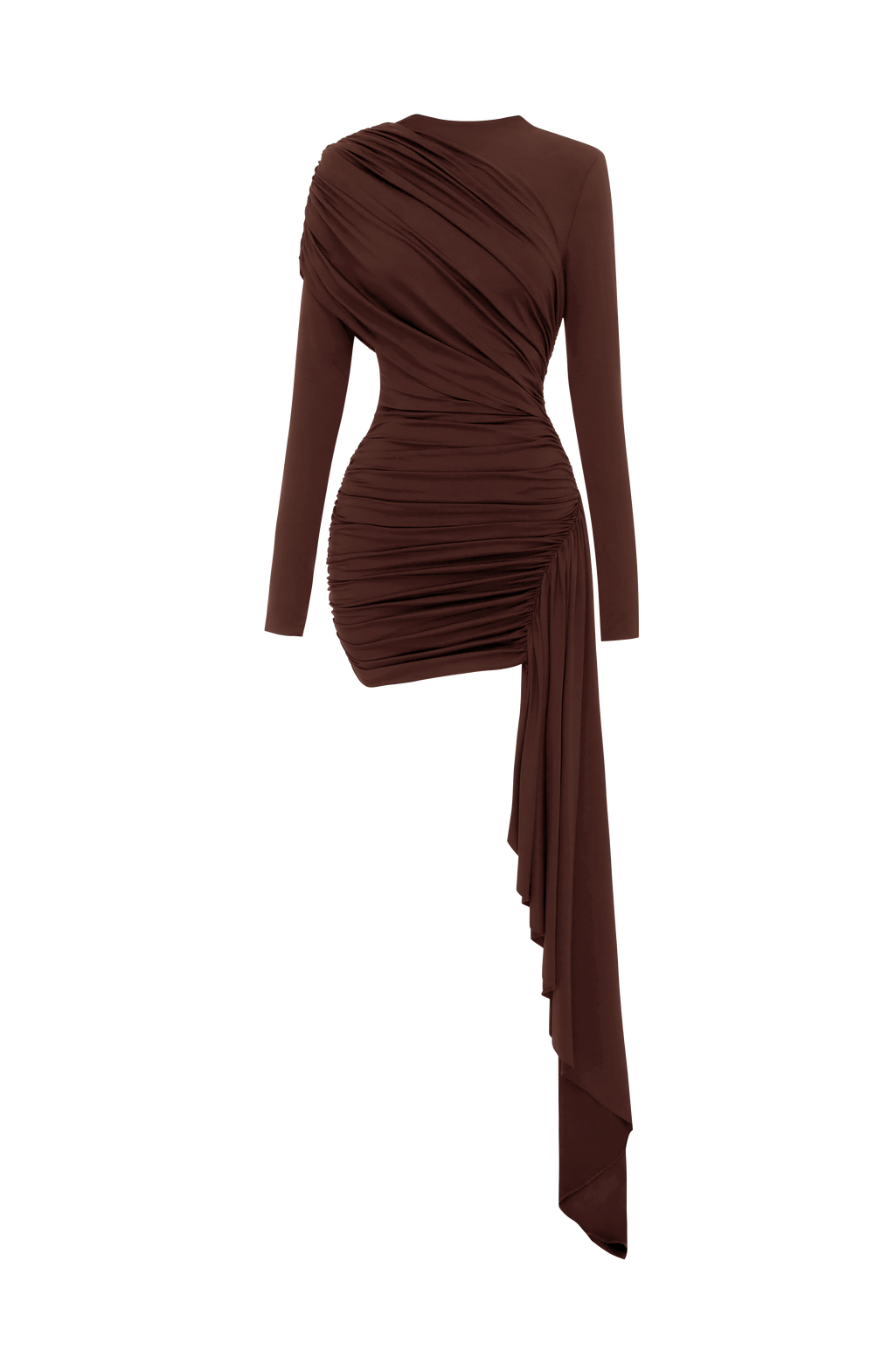 Flourenne Jovina Mini Dress in Plum Brown