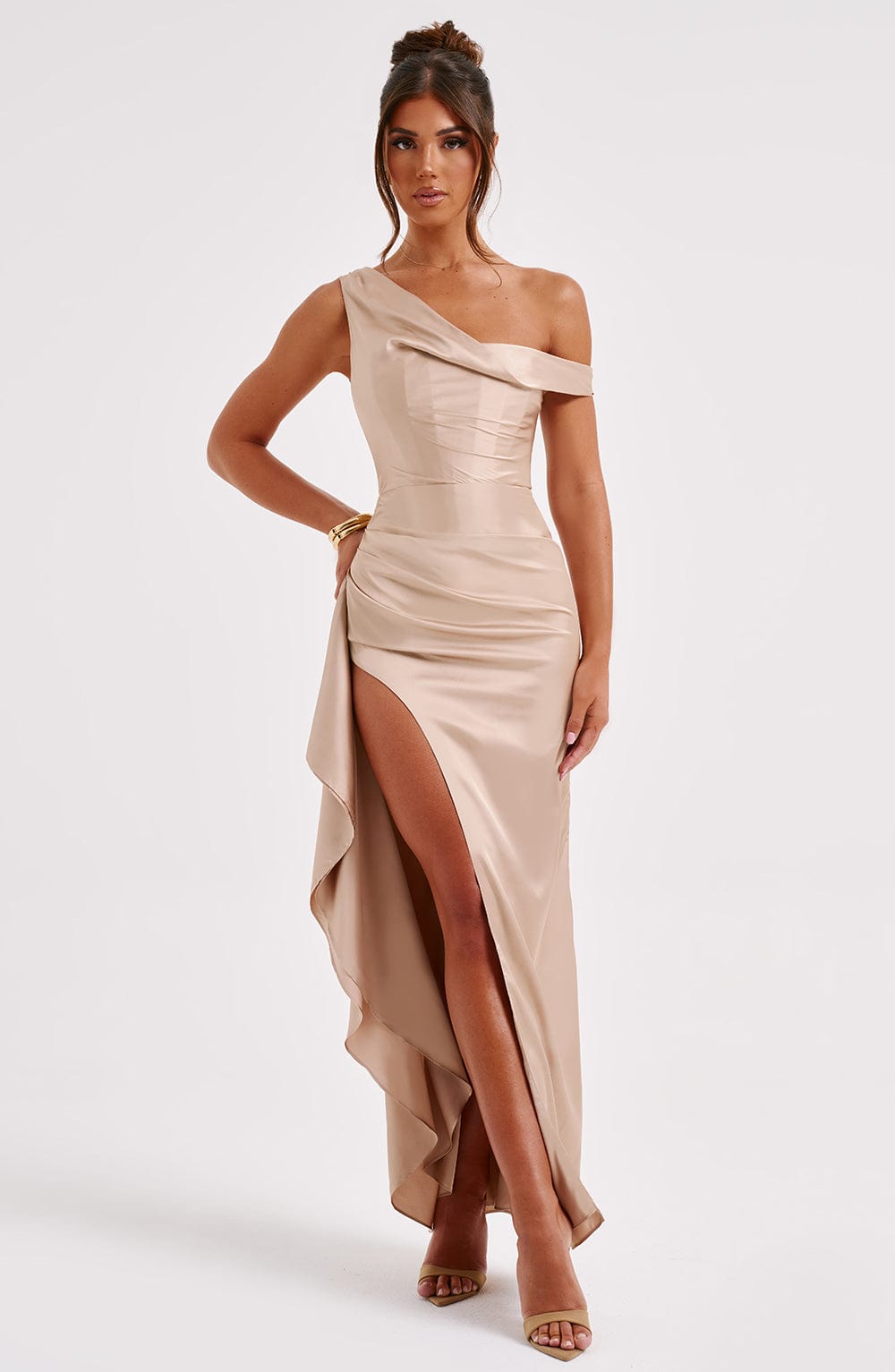 Flourenne Julietta Maxi Dress in Champagne
