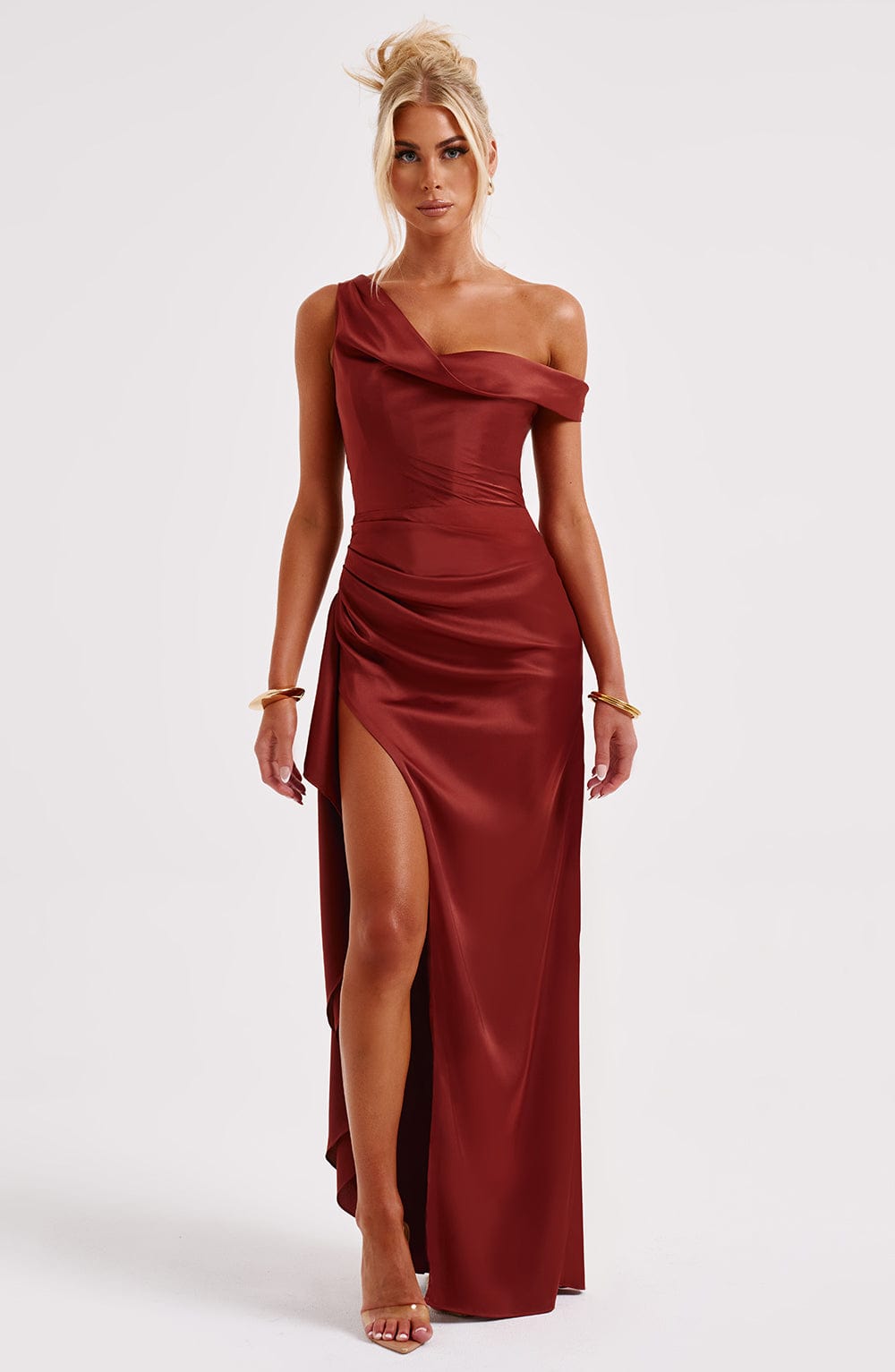 Flourenne Julietta Maxi Dress in Rust