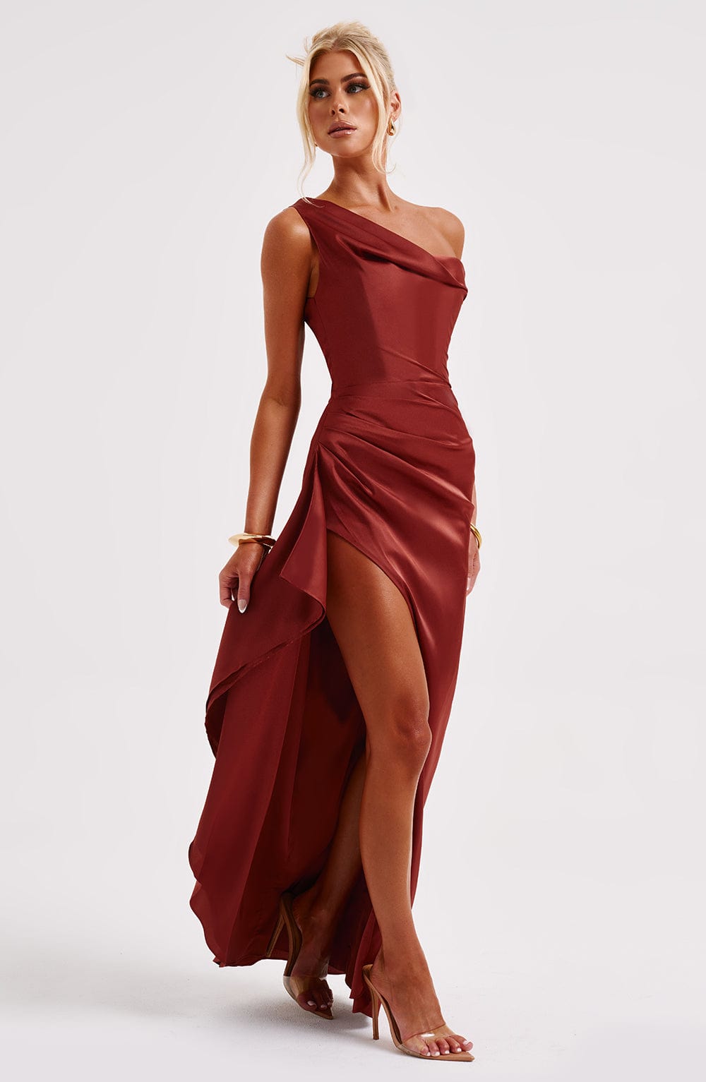 Flourenne Julietta Maxi Dress in Rust