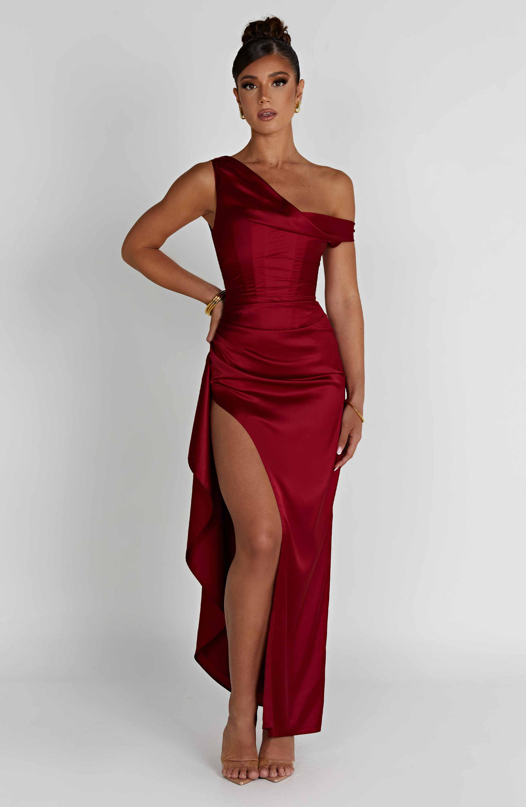 Flourenne Julietta Maxi Dress in Wine