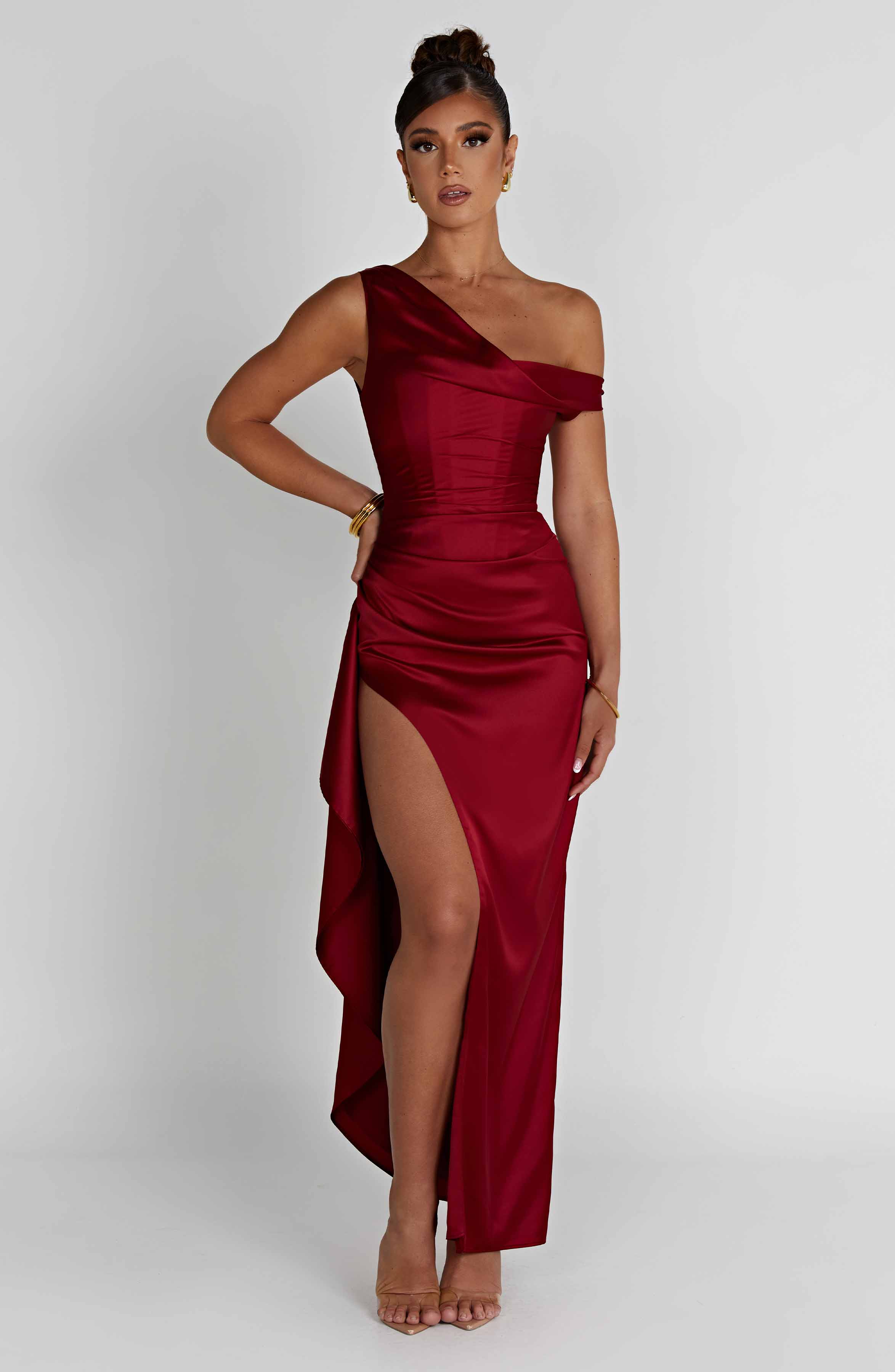 Flourenne Julietta Maxi Dress in Wine