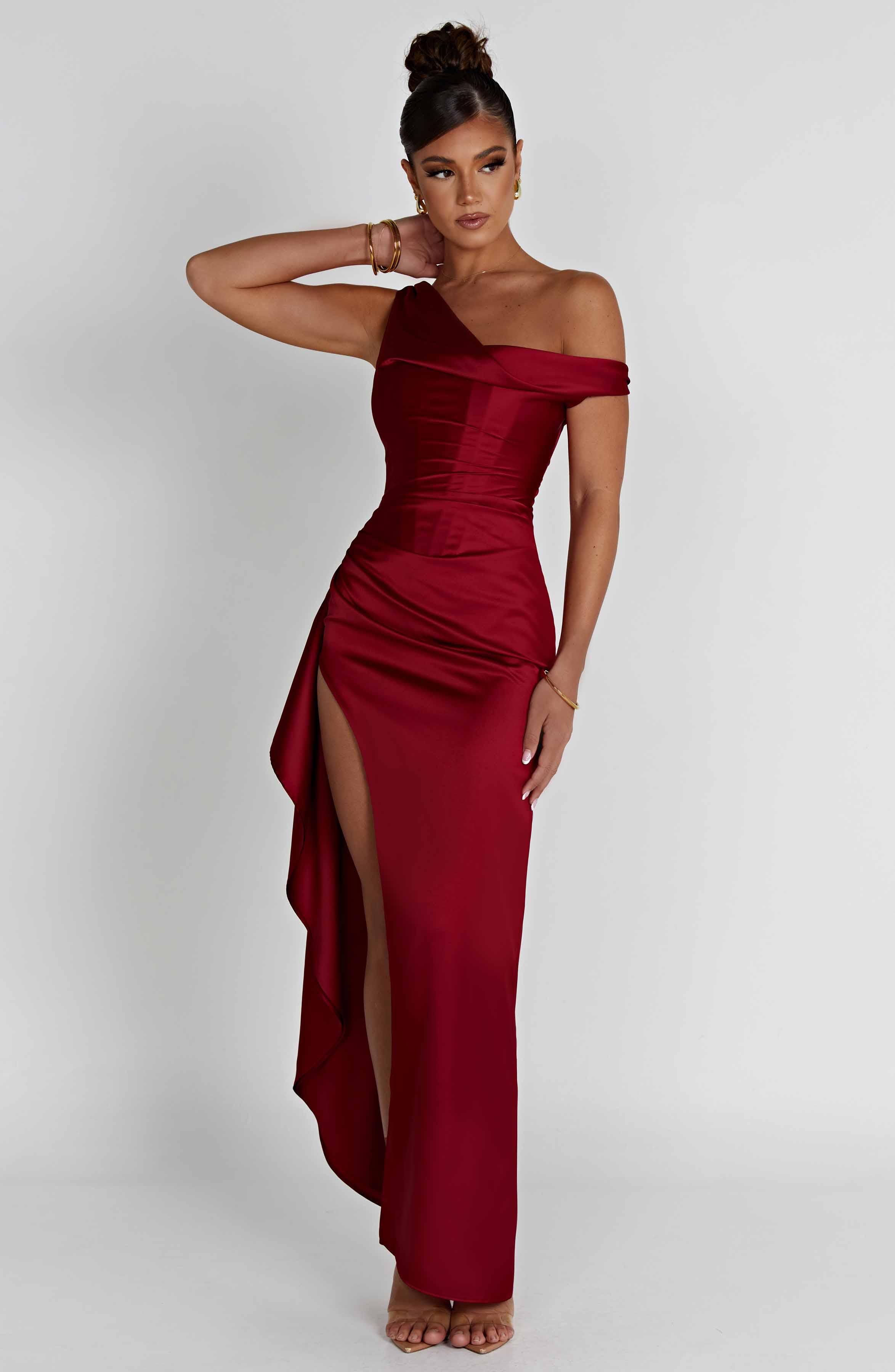 Flourenne Julietta Maxi Dress in Wine
