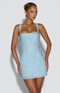 Flourenne Julisse Mini Dress in Glacier Blue