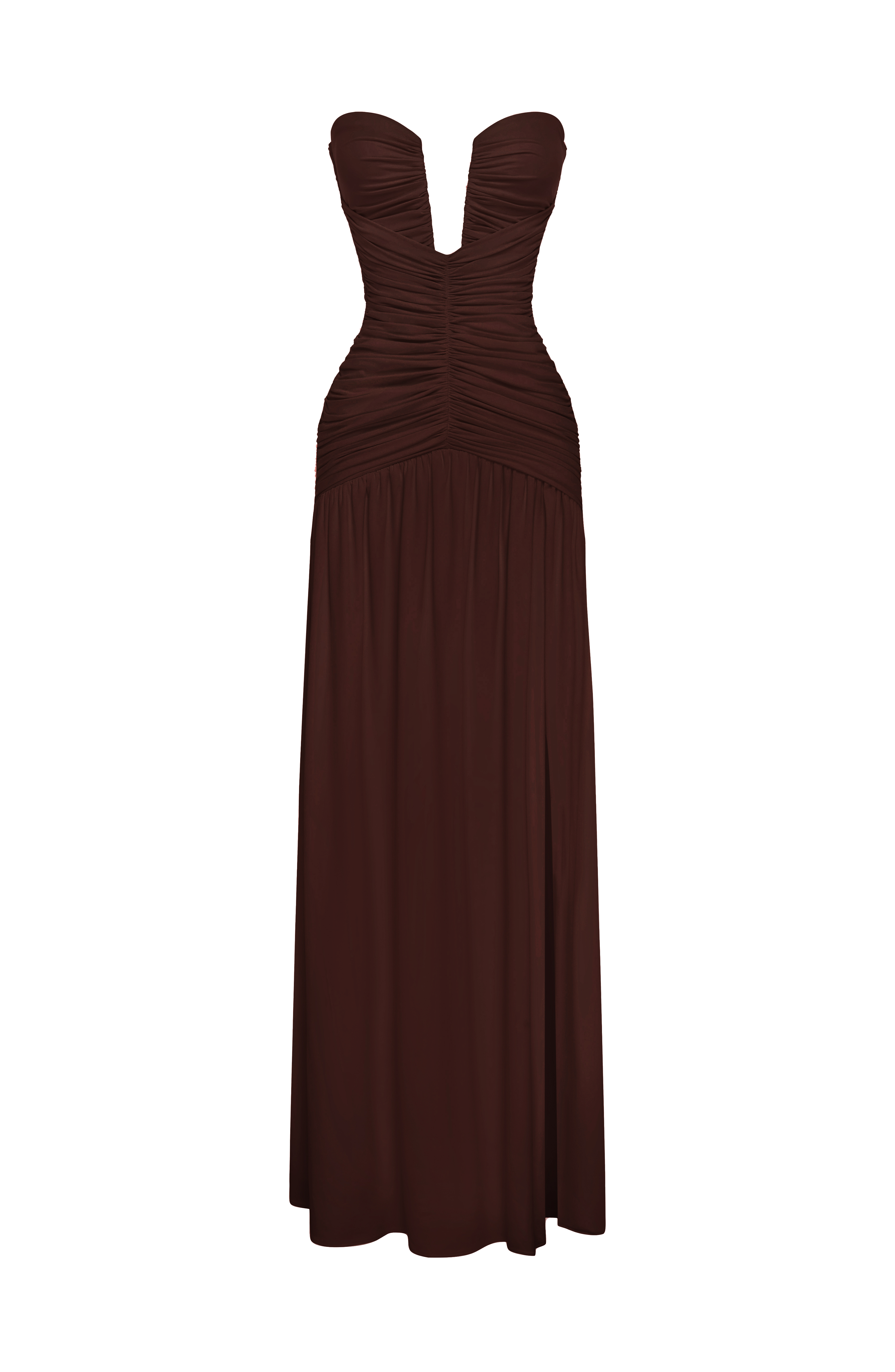 Flourenne Junelle Maxi Dress in Plum Brown
