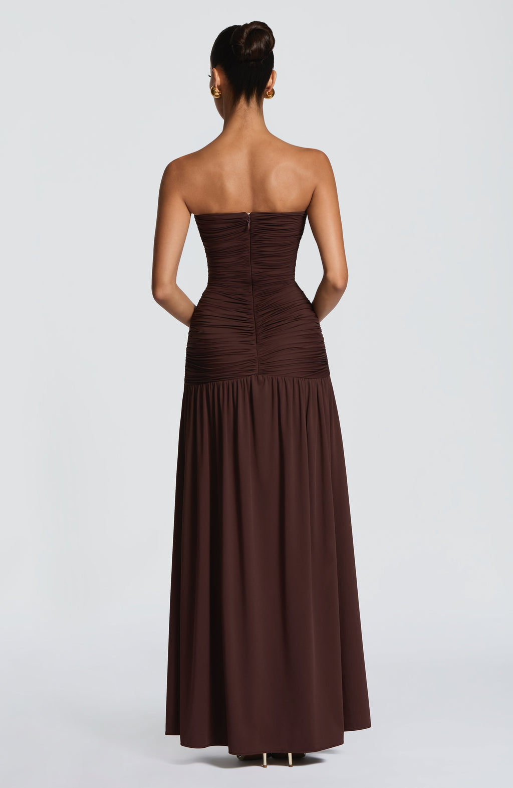 Flourenne Junelle Maxi Dress in Plum Brown