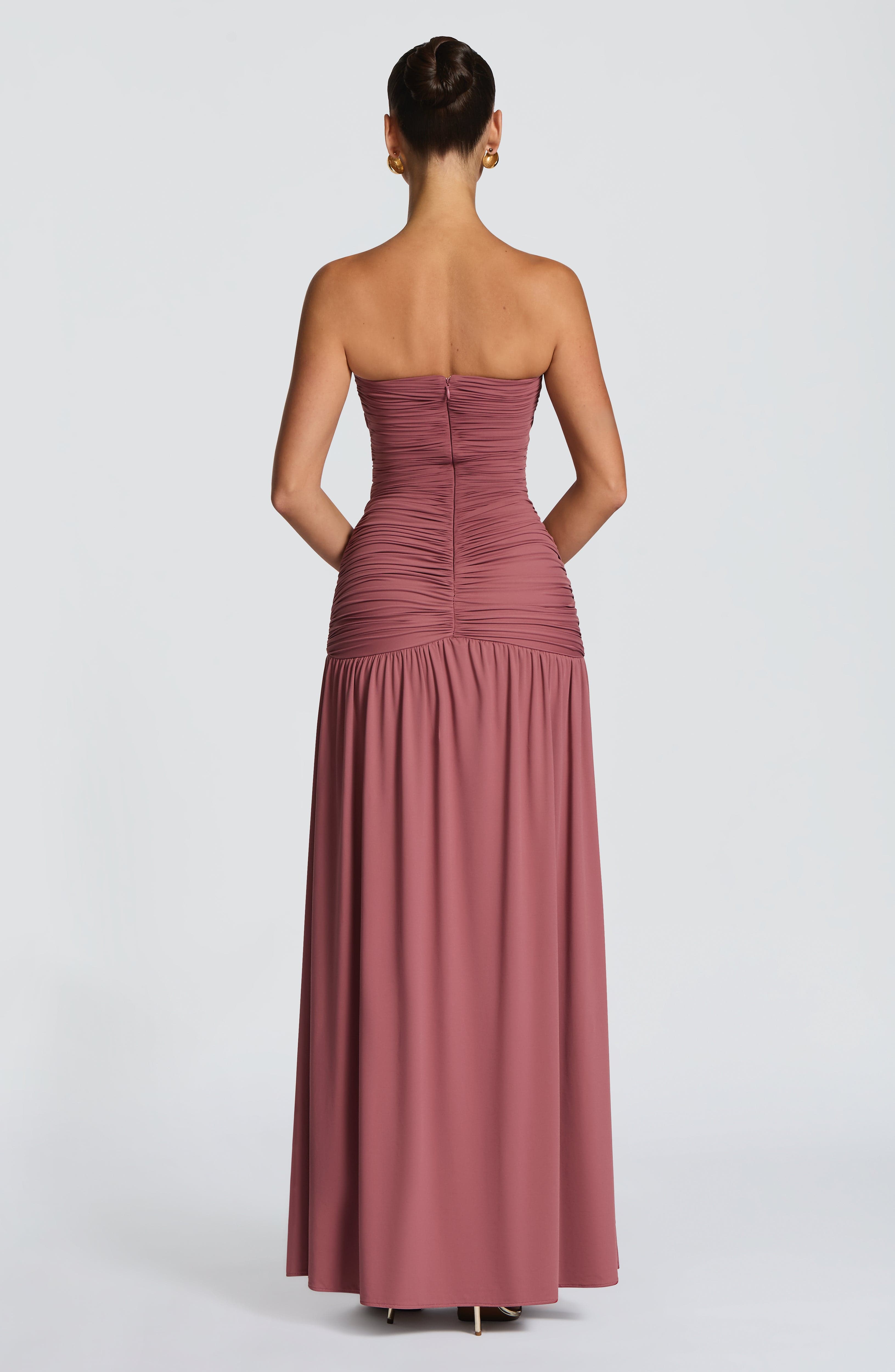 Flourenne Junelle Maxi Dress in Rose Brown