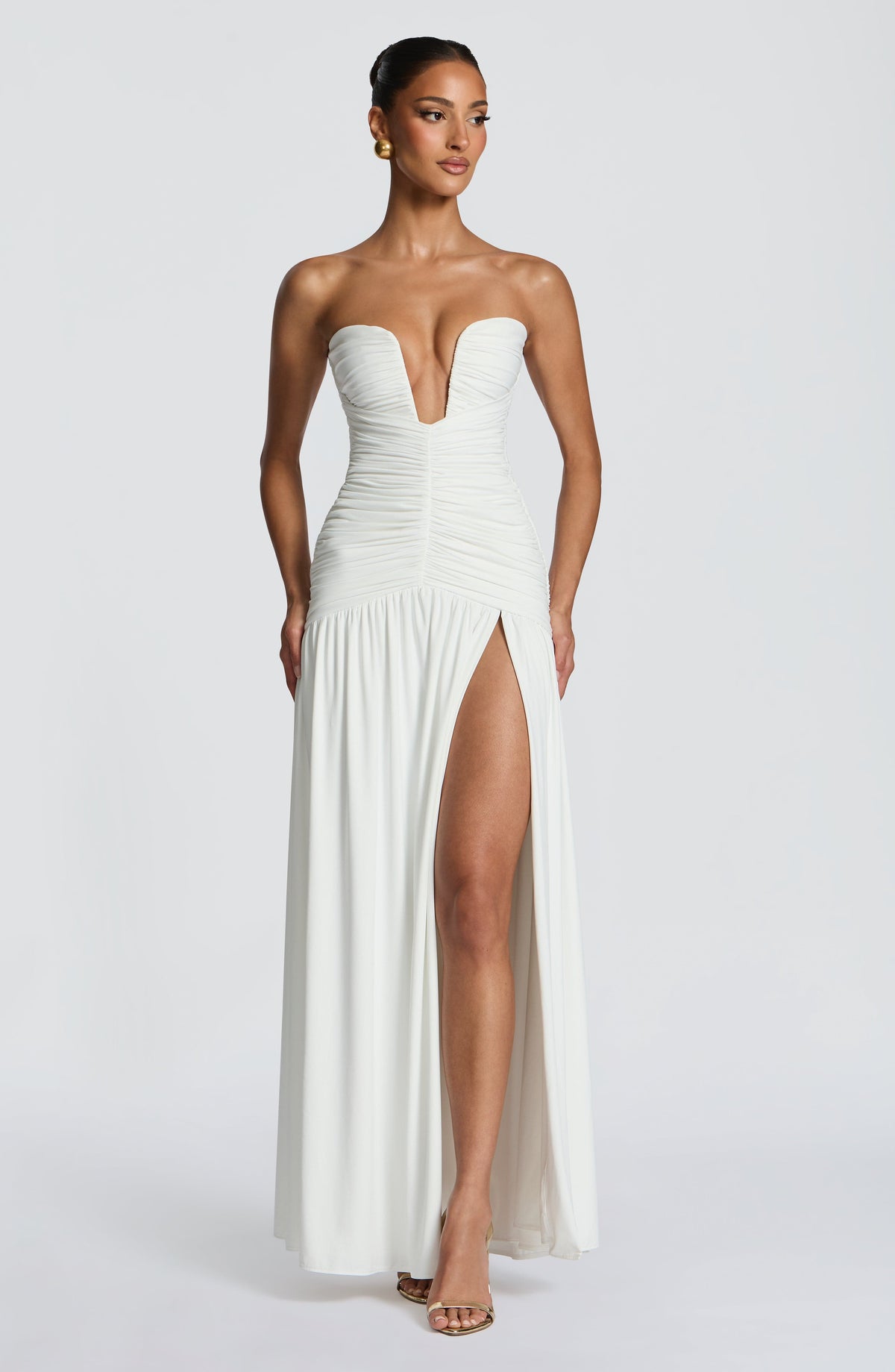 Flourenne Junelle Maxi Dress in White