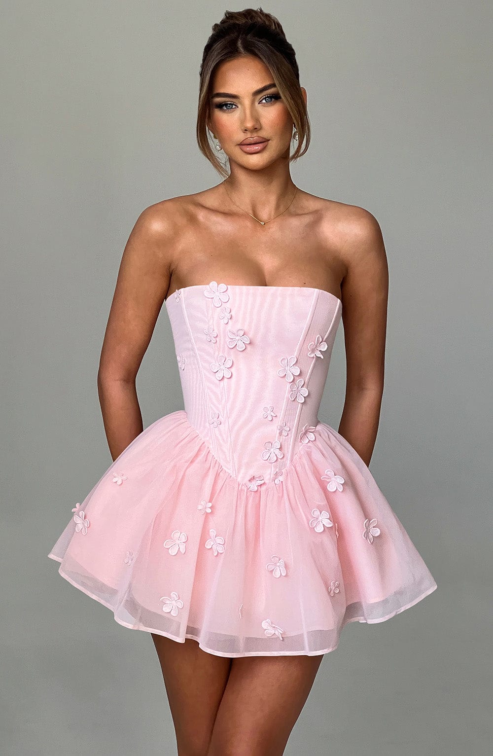 Flourenne Justine Playsuit in Blush