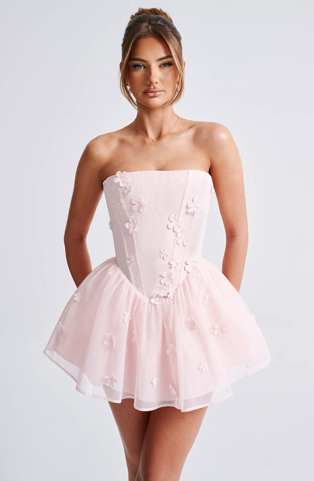 Flourenne Justine Playsuit in Blush