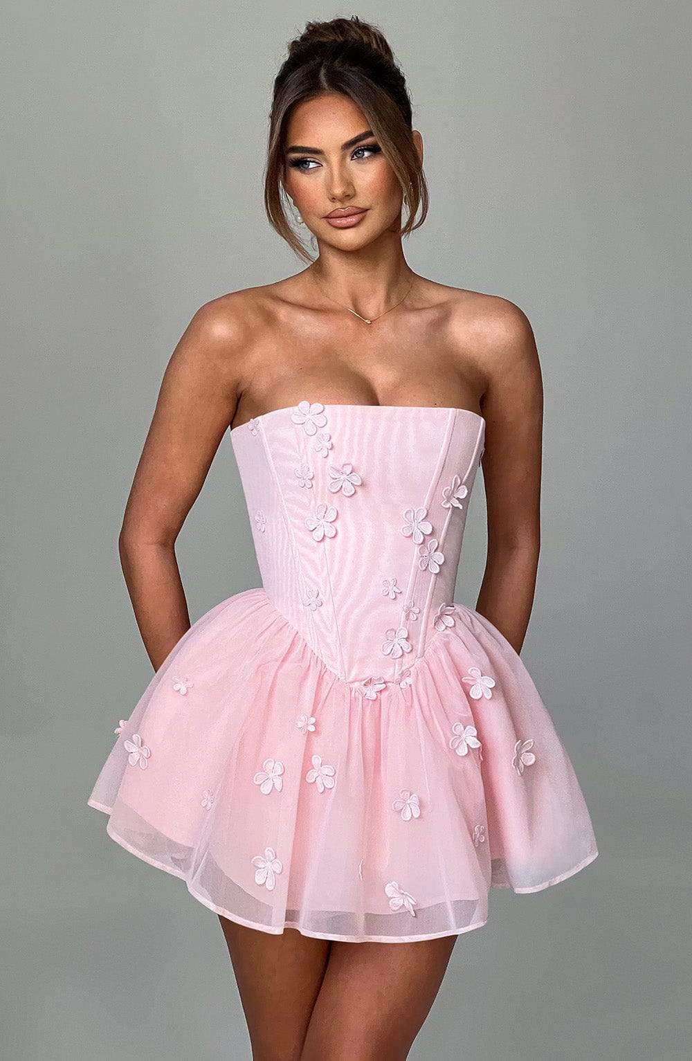 Flourenne Justine Playsuit in Blush