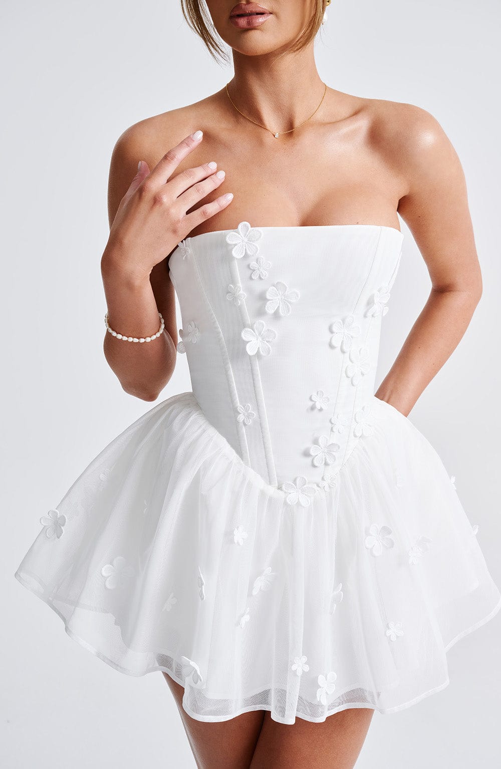 Flourenne Justine Playsuit in Ivory
