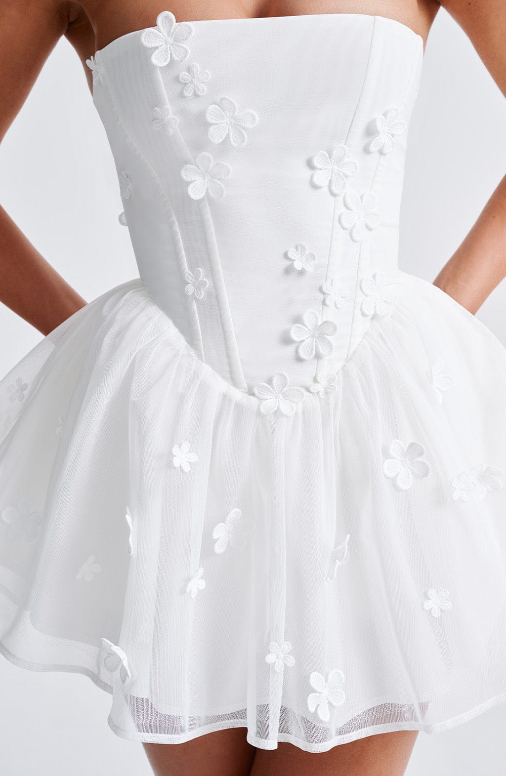 Flourenne Justine Playsuit in Ivory