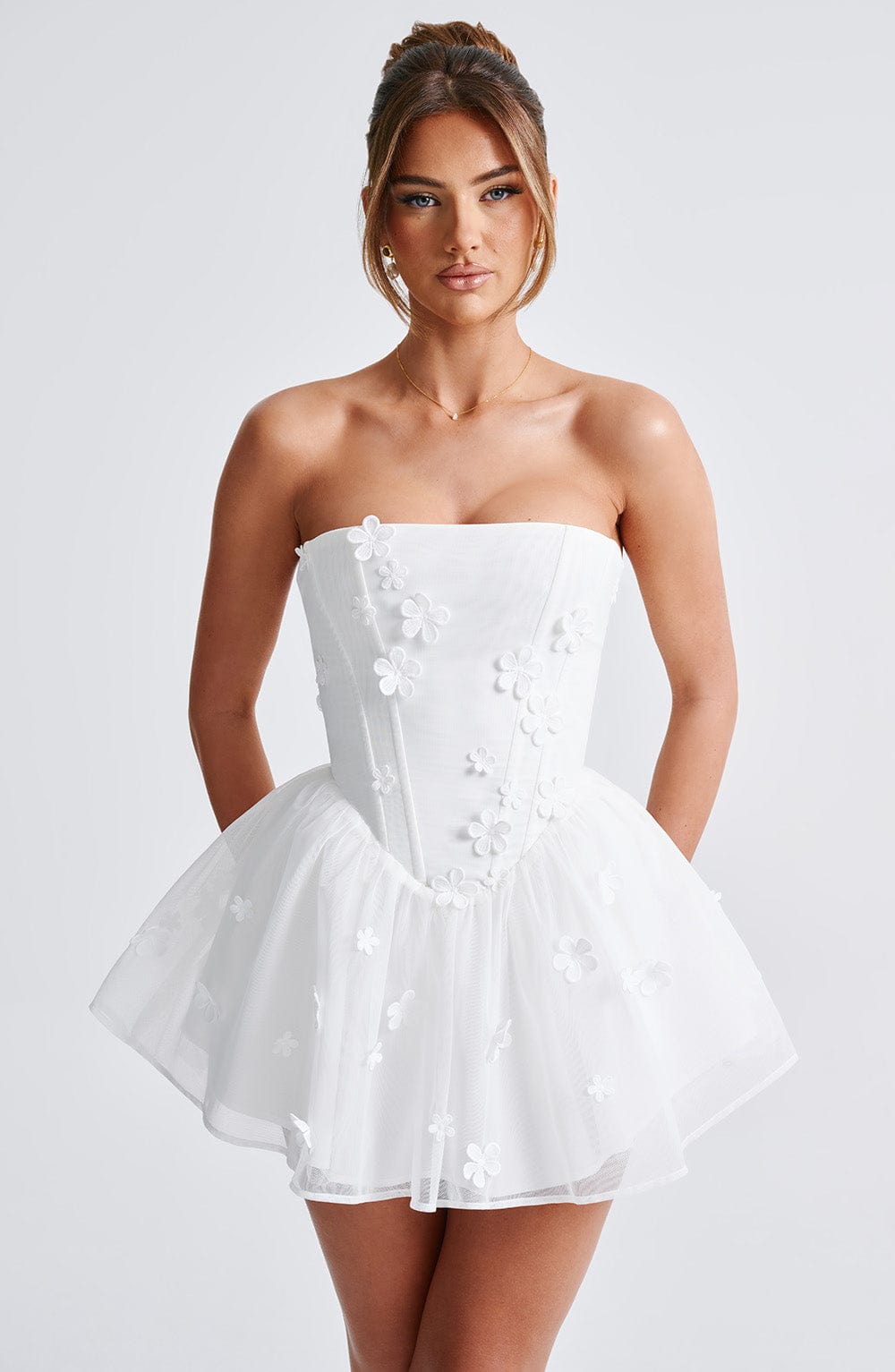 Flourenne Justine Playsuit in Ivory