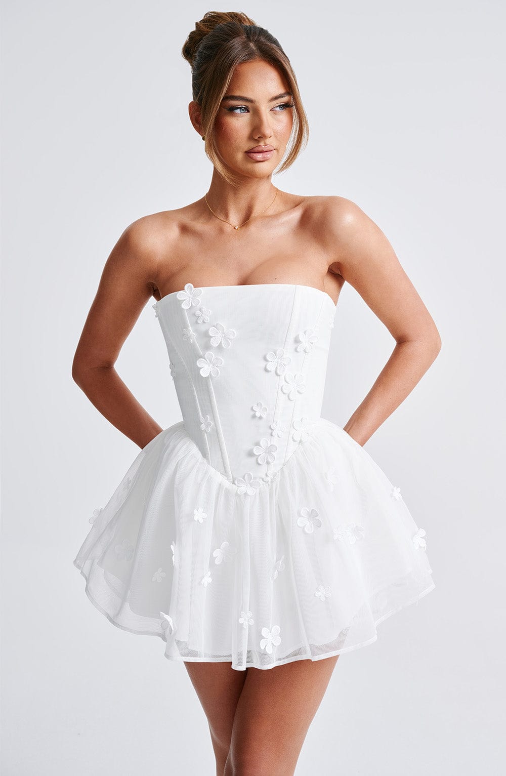 Flourenne Justine Playsuit in Ivory