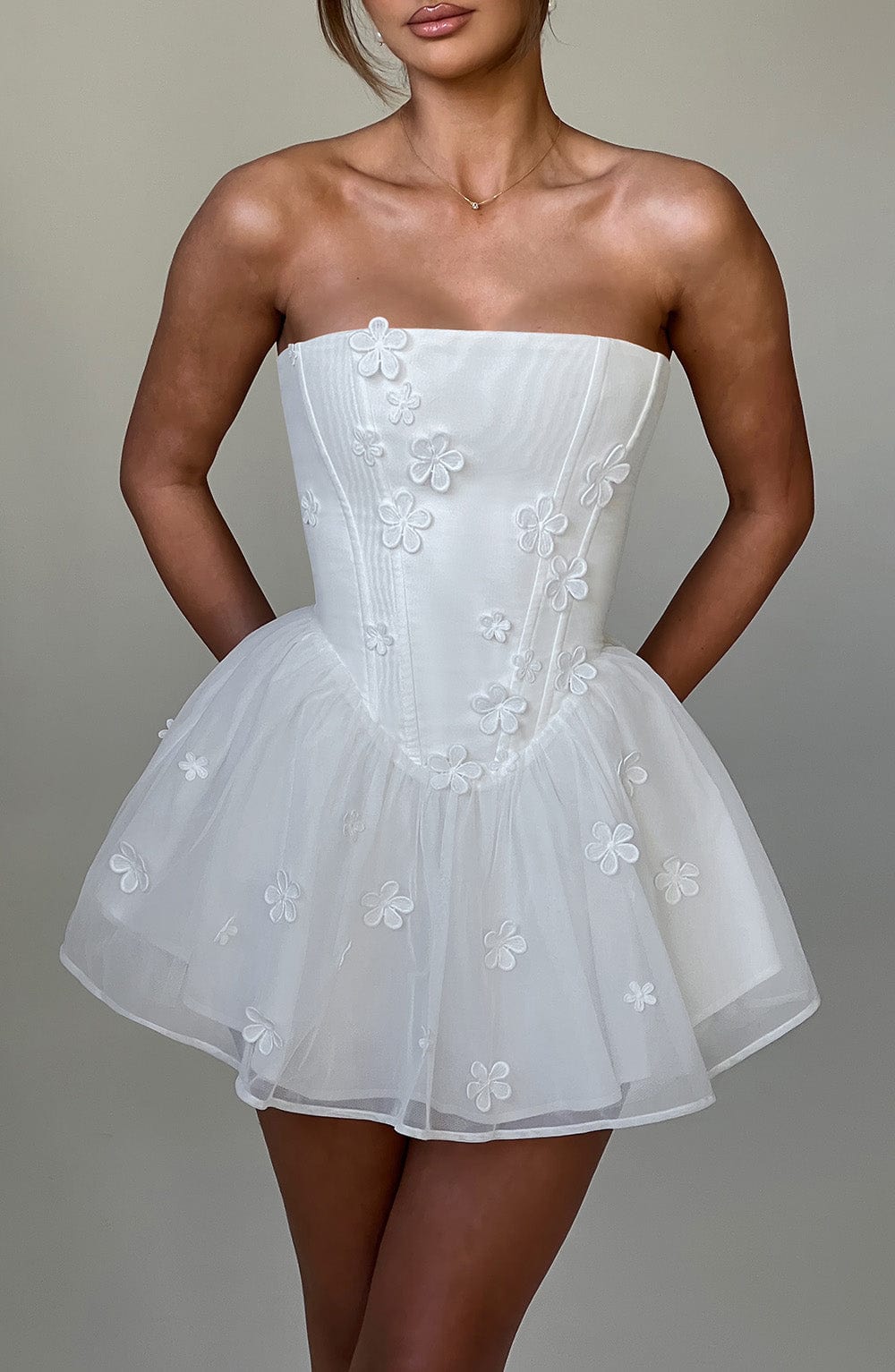 Flourenne Justine Playsuit in Ivory
