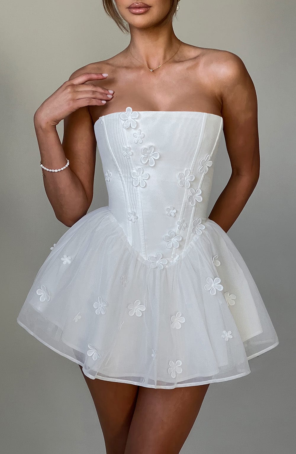 Flourenne Justine Playsuit in Ivory