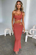 Flourenne Kaelyn Maxi Skirt in Rust