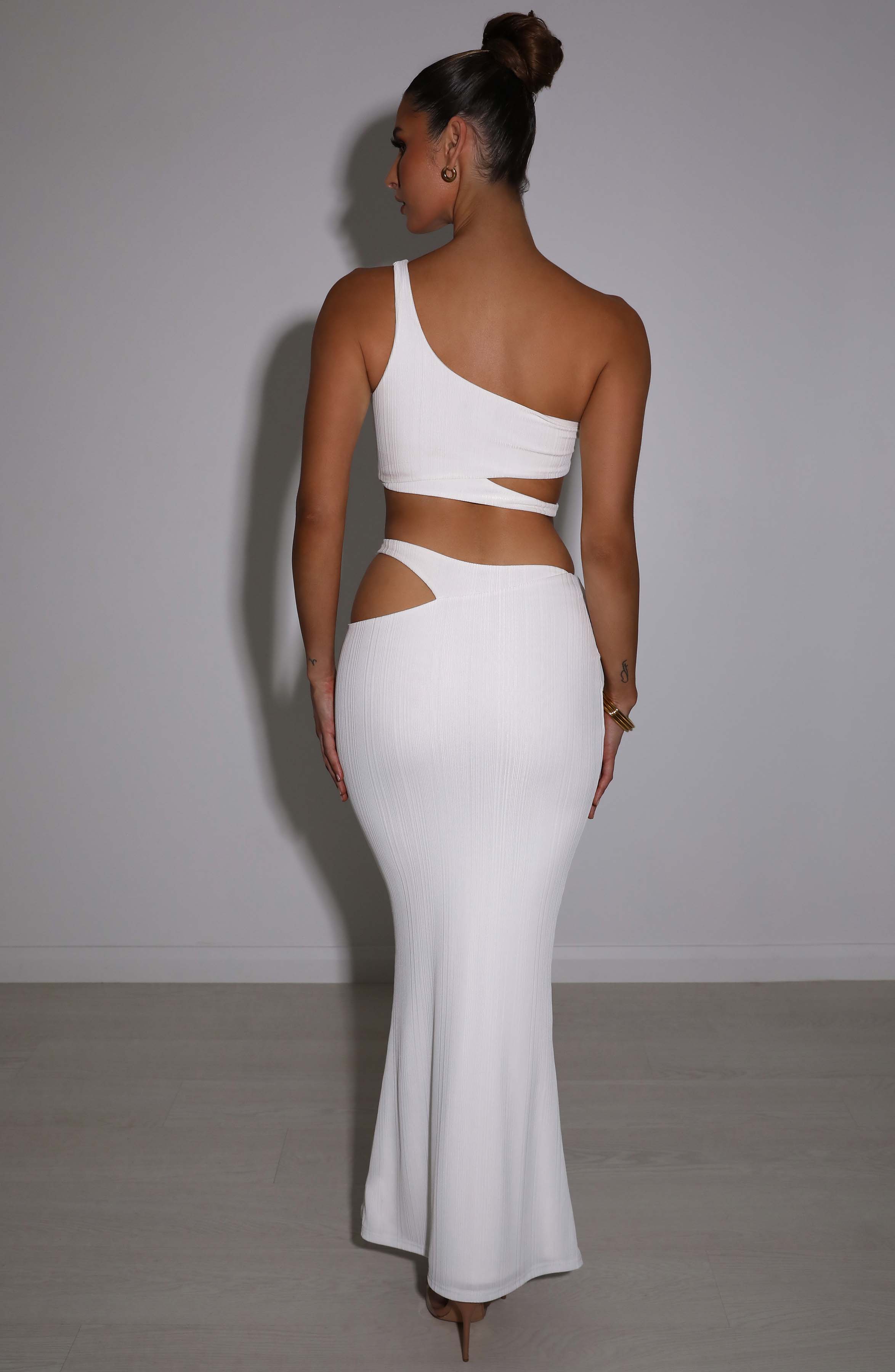 Flourenne Kaelyn Maxi Skirt in White