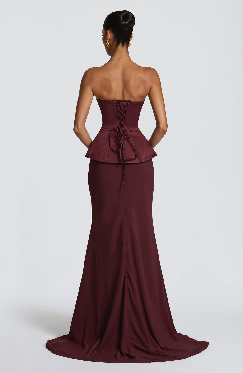Flourenne Kaiana Maxi Skirt in Cherry Lacquer