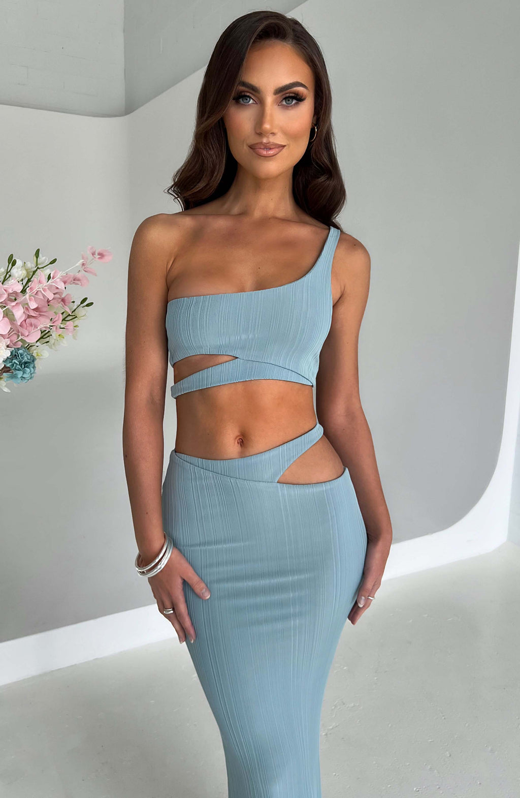 Flourenne Kaira Top in Steel