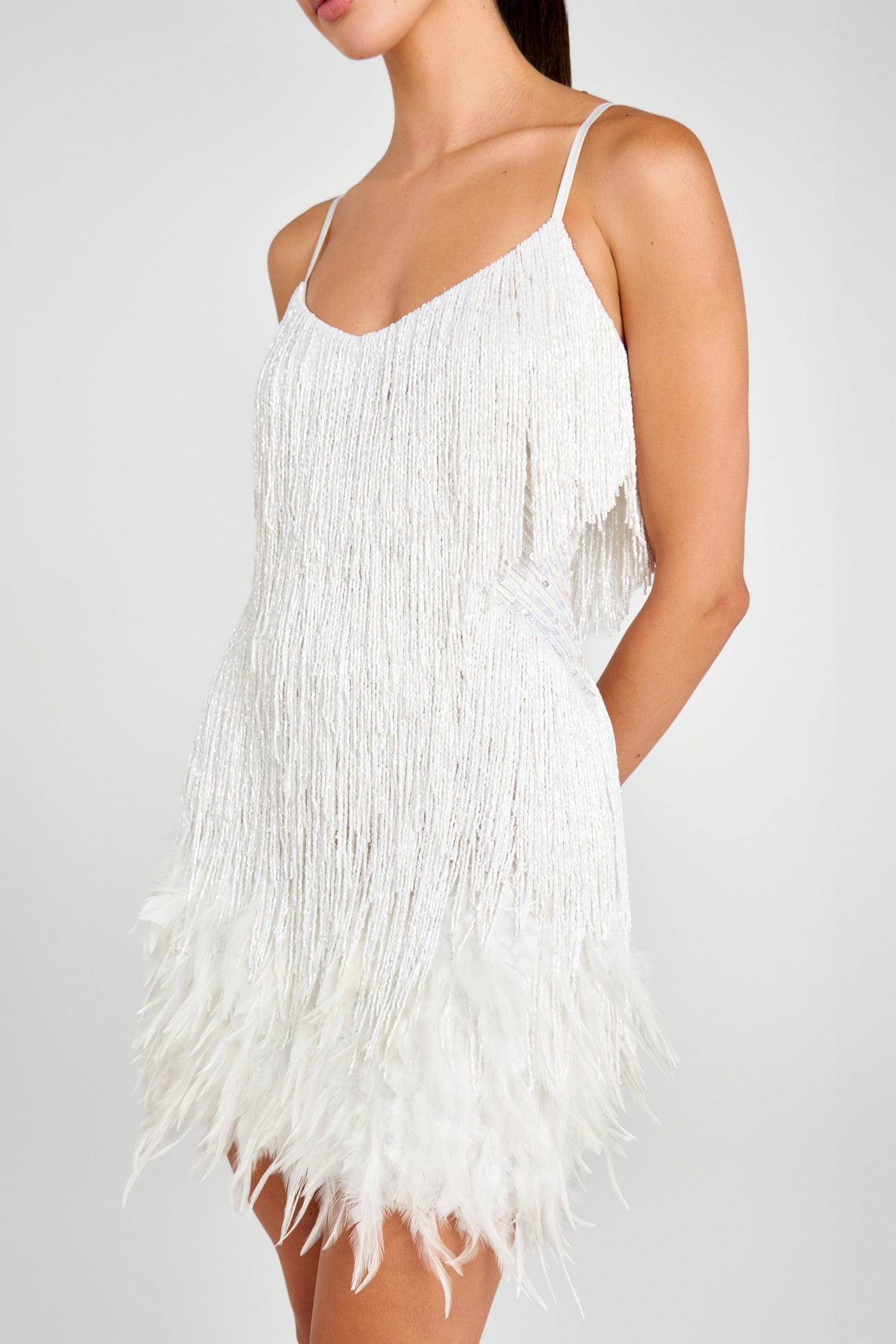 Flourenne Lotelle Mini Dress in White
