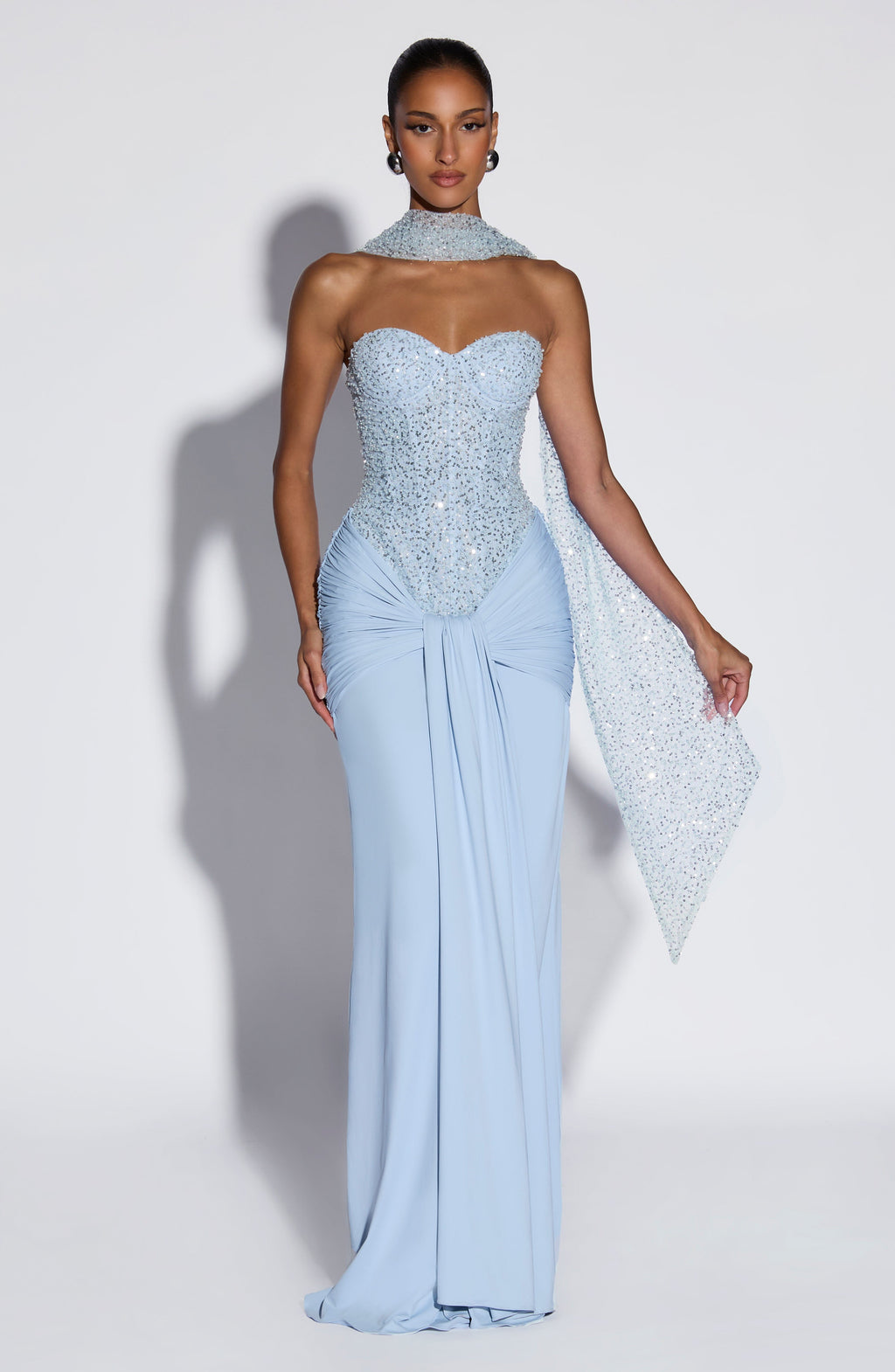 Flourenne Maiya Scarf in Glacier Blue