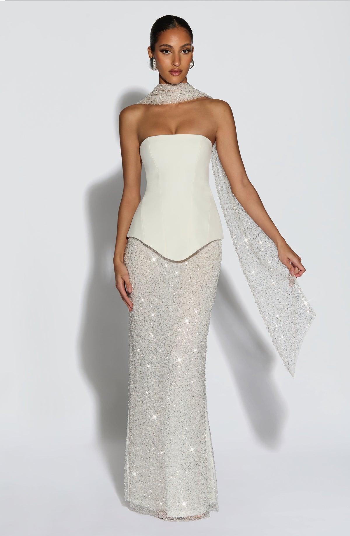 Flourenne Maiya Scarf in Ivory