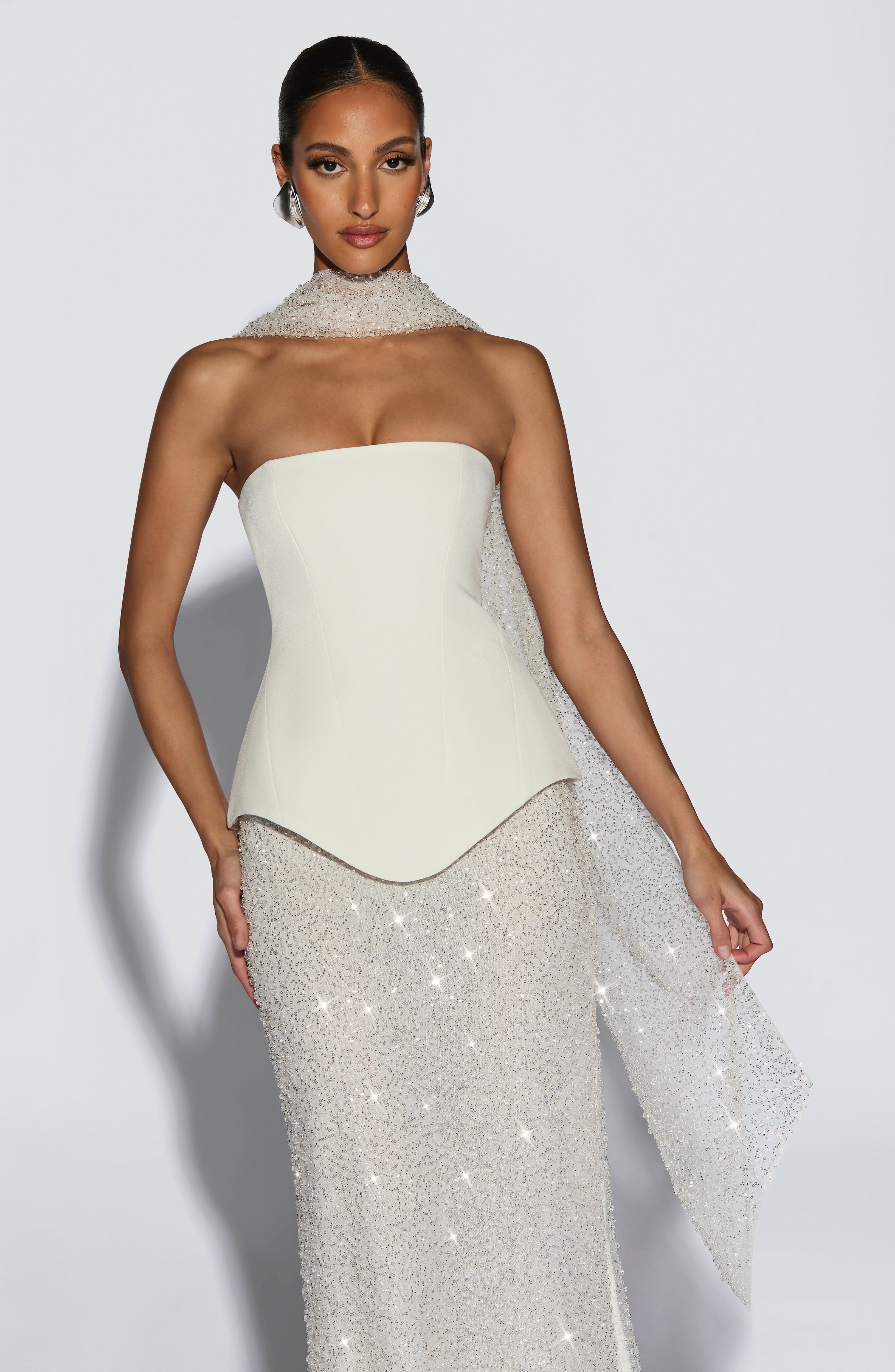 Flourenne Maiya Scarf in Ivory