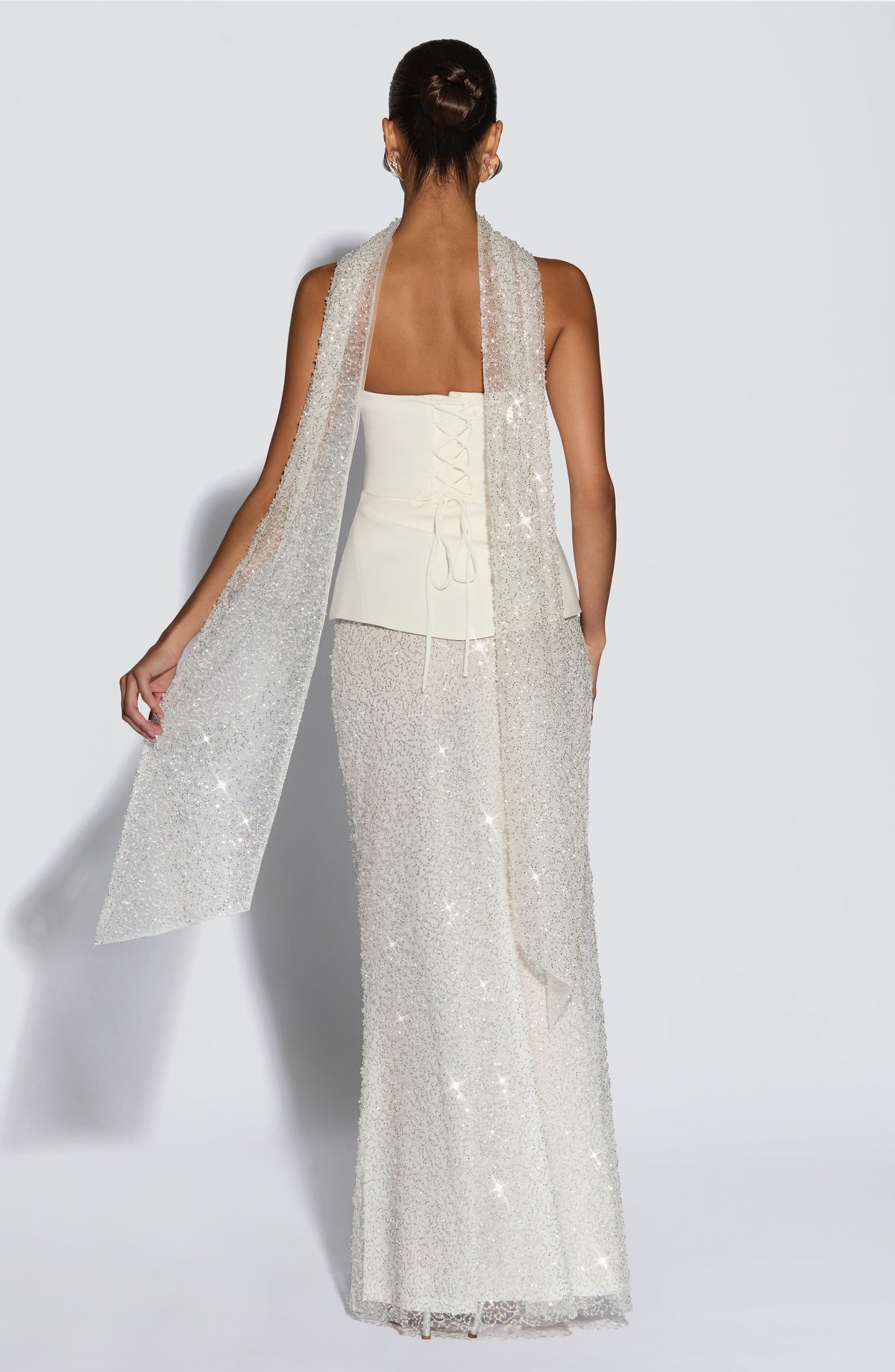 Flourenne Maiya Scarf in Ivory