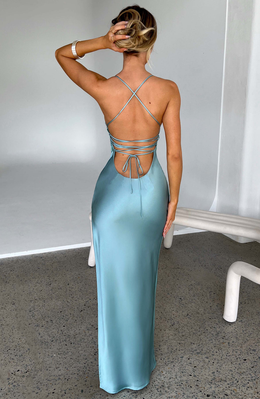 Flourenne Makalina Maxi Dress in Turquoise