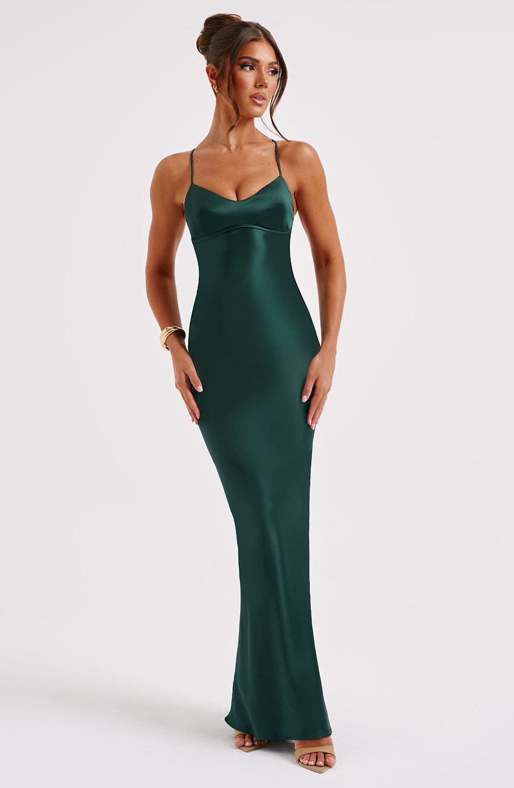 Flourenne Malikah Maxi Dress in Emerald