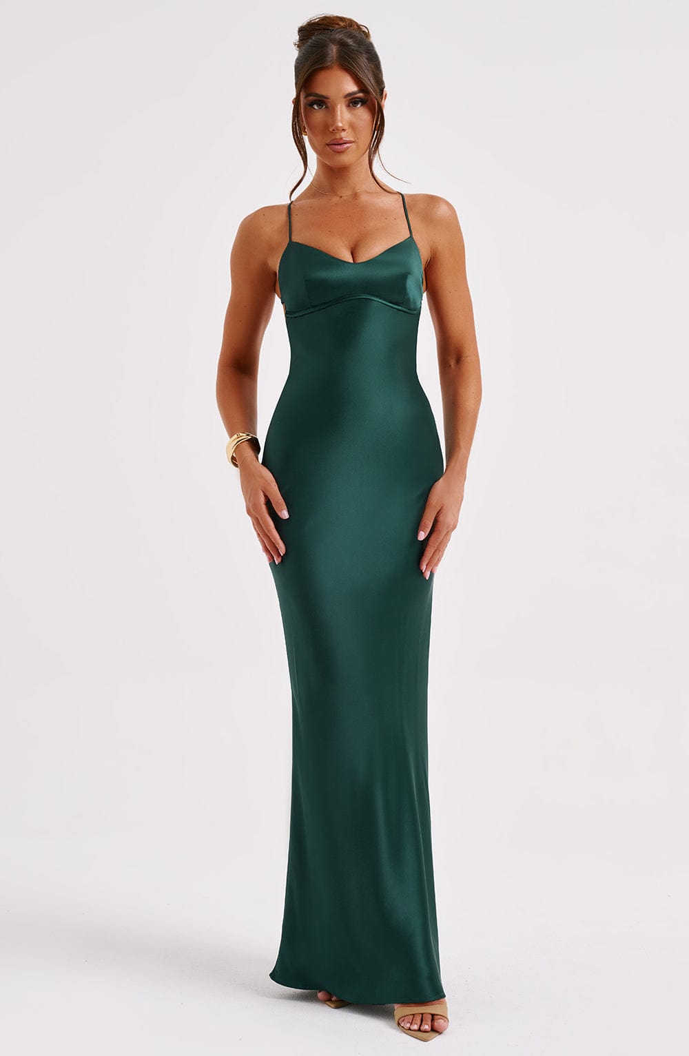 Flourenne Malikah Maxi Dress in Emerald