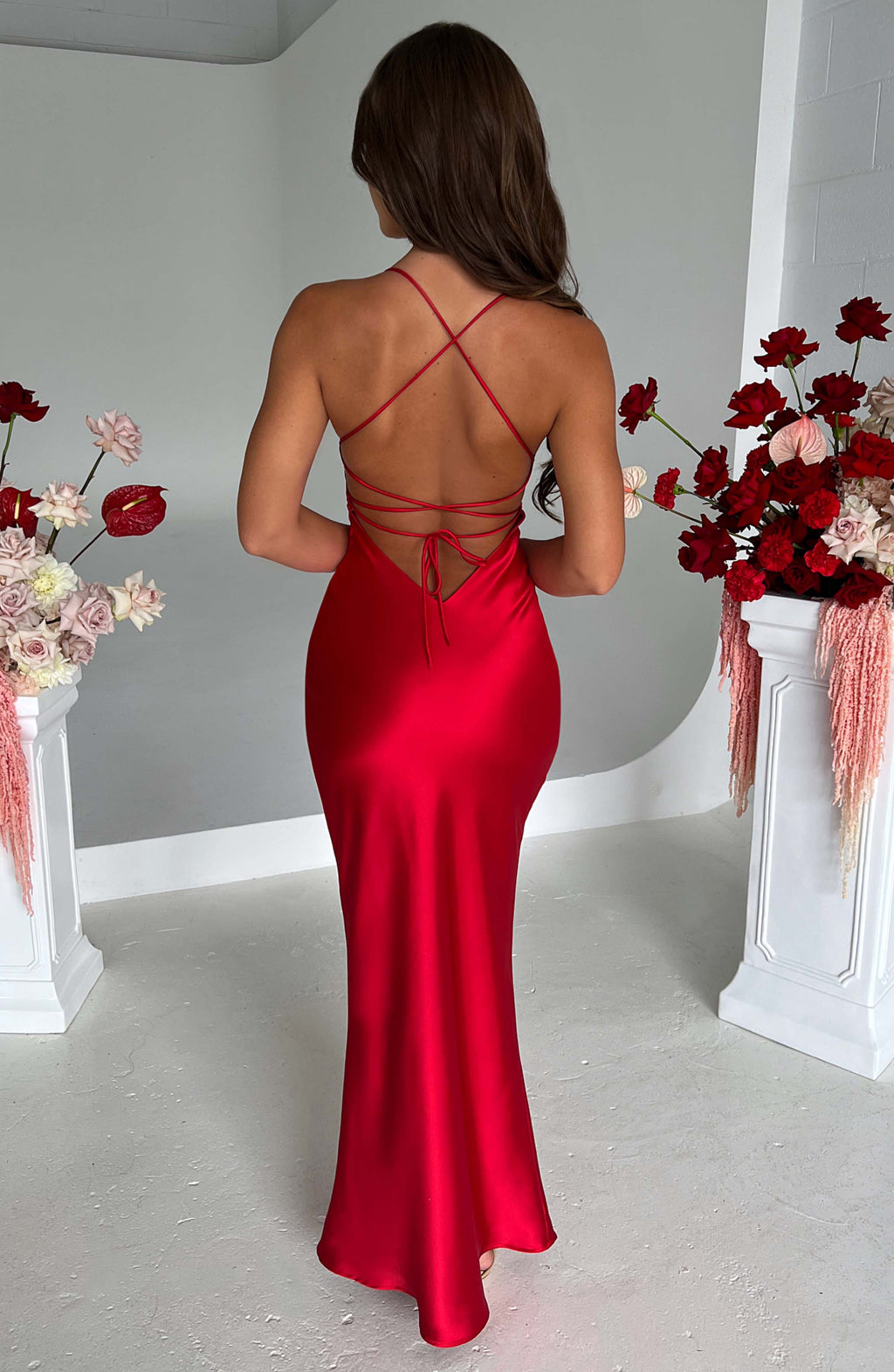 Flourenne Malikah Maxi Dress in Red
