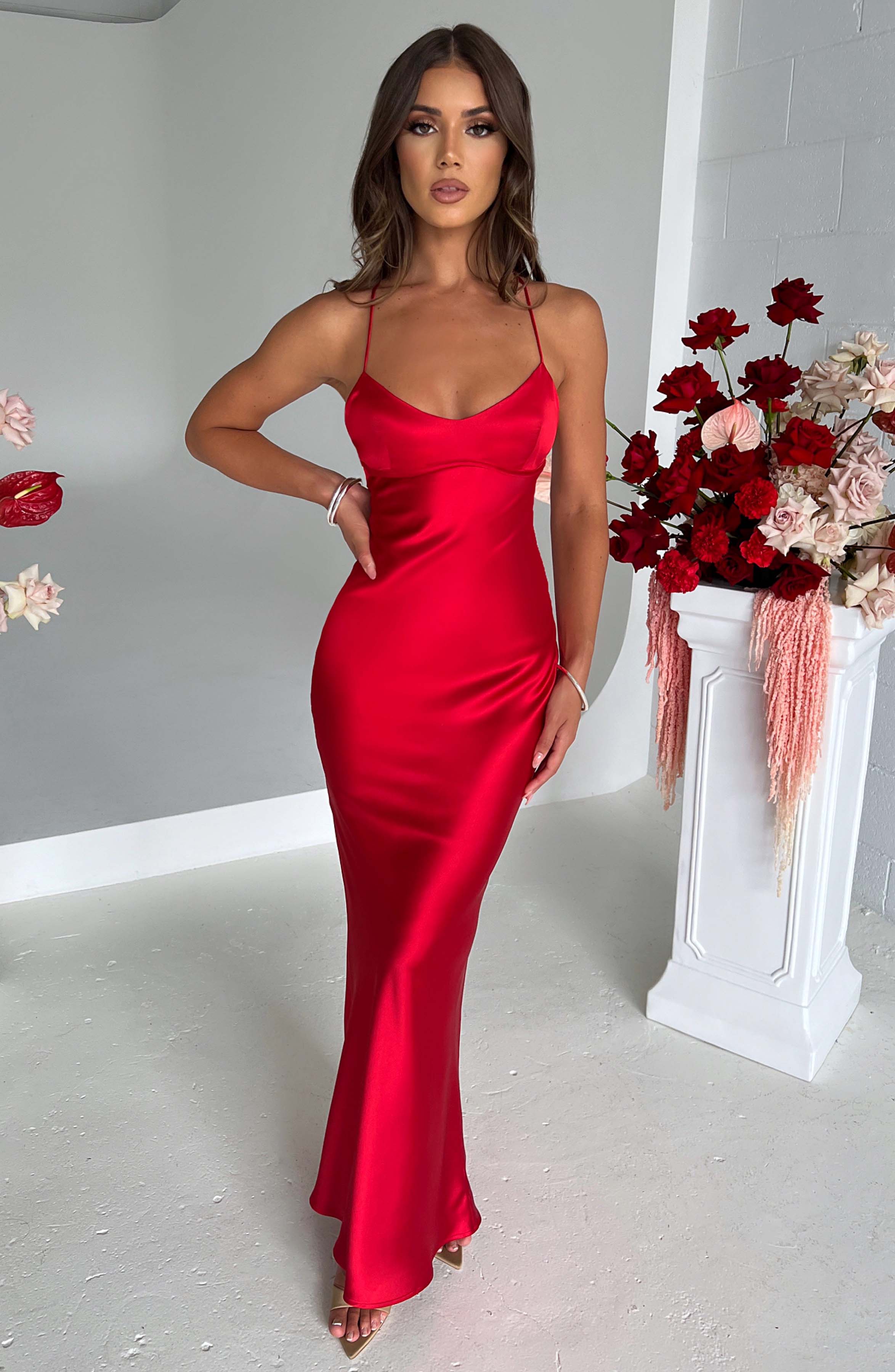 Flourenne Malikah Maxi Dress in Red